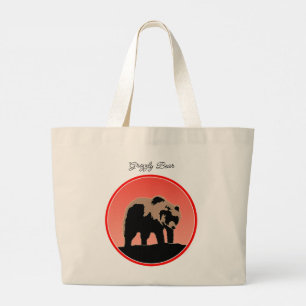 Grizzly Beer op zonsondergang - Originele Wildlife Grote Tote Bag