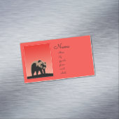 Grizzly Beer op zonsondergang - Originele Wildlife Magnetisch Visitekaartje (Voorbeeld)