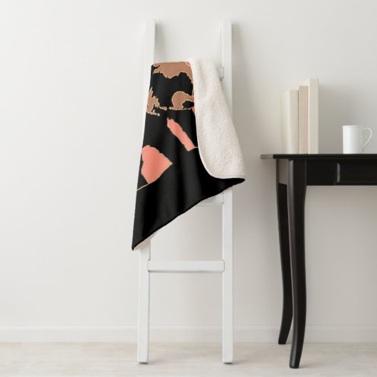 Grizzly Beer op zonsondergang - Originele Wildlife Sherpa Deken (In situ)