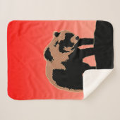 Grizzly Beer op zonsondergang - Originele Wildlife Sherpa Deken (Voorkant (horizontaal))