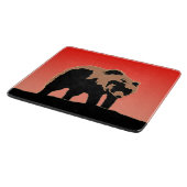 Grizzly Beer op zonsondergang - Originele Wildlife Snijplank (Hoek)
