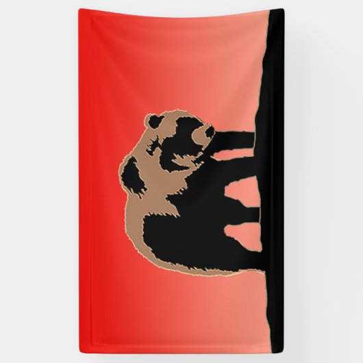 Grizzly Beer op zonsondergang - Originele Wildlife Spandoek (Verticaal)