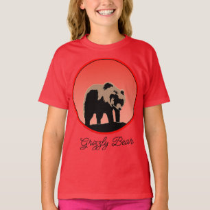 Grizzly Beer op zonsondergang - Originele Wildlife T-shirt
