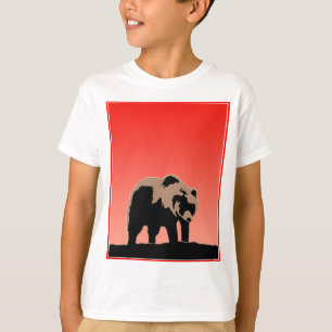 Grizzly Beer op zonsondergang - Originele Wildlife T-shirt
