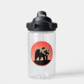 Grizzly Beer op zonsondergang - Originele Wildlife Waterfles (Achterkant)