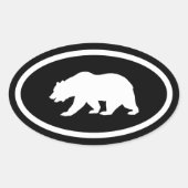 Grizzly Beer Ovale Sticker (Voorkant)