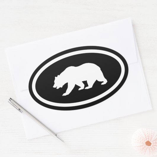 Grizzly Beer Ovale Sticker (Envelop)