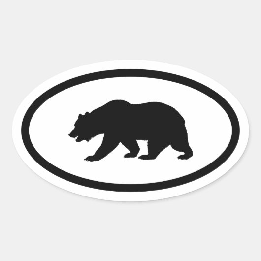 Grizzly Beer Ovale Sticker (Voorkant)