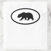 Grizzly Beer Ovale Sticker (Tas)