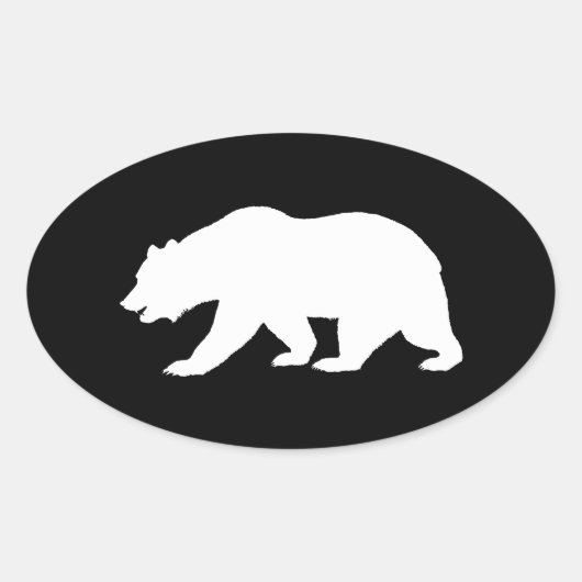 Grizzly Beer Ovale Sticker (Voorkant)