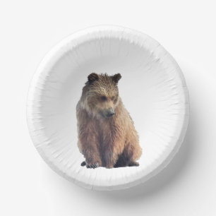 grizzly beer papier borden papierbakken papieren kommen