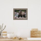 Grizzly Beer - Pastels Poster (Keuken)