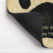 Grizzly Beer Paw Print Wildlife Supporter Mousepad Muismat (Hoek)