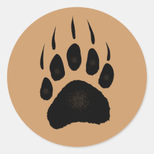 Grizzly Beer Pawprint Ronde Sticker