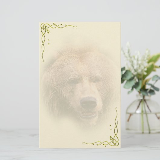 Grizzly Beer Personal Stationery Briefpapier (Staand voorkant)