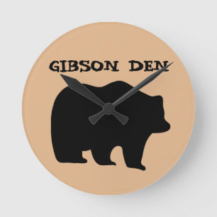 GRIZZLY BEER PERSONALIZED Acrylwandklok Ronde Klok