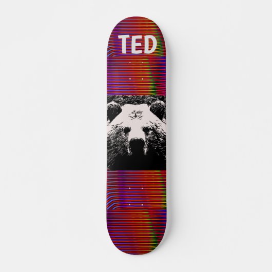 GRIZZLY BEER PERSONALIZED CUSTOM SKATEBOARDS (Voorkant)