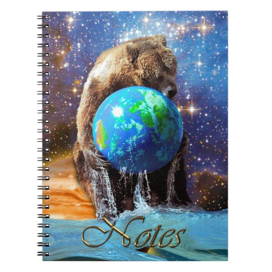 Grizzly Beer, Planet Earth Day Fantasy Art Notitieboek (Voorkant)