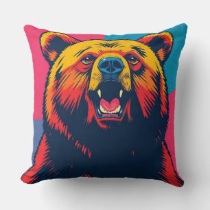 Grizzly Beer Pop Art Kussen