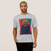Grizzly Beer Pop Art T-shirt (Voorkant volledig)