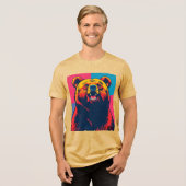 Grizzly Beer Pop Art Tri-Blend Shirt (Voorkant volledig)