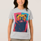 Grizzly Beer Pop Art Tri-Blend Shirt (Voorkant)
