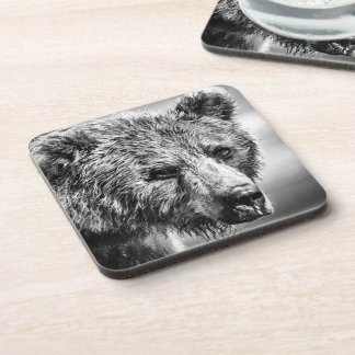Grizzly beer portret bier onderzetter