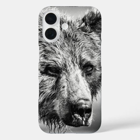 Grizzly beer portret Case-Mate iPhone case (Achterkant)