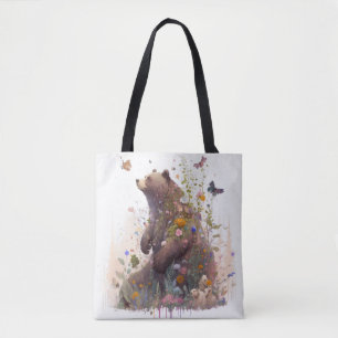 Grizzly Beer Portret Dierenschilderij Wildlife Art Tote Bag