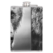 Grizzly beer portret heupfles (Achterkant)