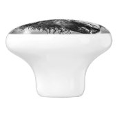 Grizzly beer portret keramische knop (Zijkant)