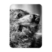 Grizzly beer portret magneet (Verticaal)