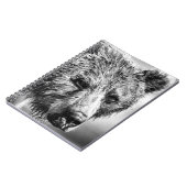 Grizzly beer portret notitieboek (Linkerzijde)