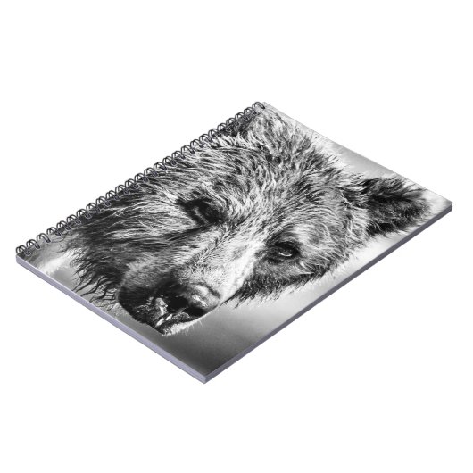 Grizzly beer portret notitieboek (Linkerzijde)