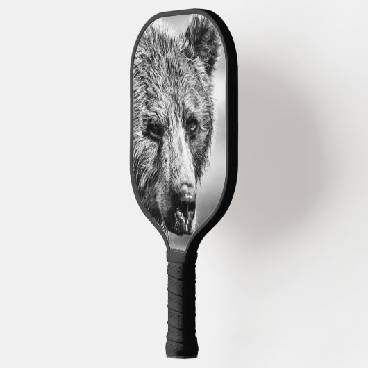 Grizzly beer portret pickleball paddle (Links)