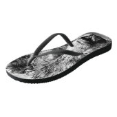 Grizzly beer portret teenslippers (Schuin)