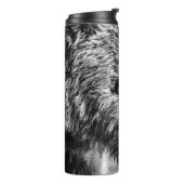 Grizzly beer portret thermosbeker (Gedraaid links)