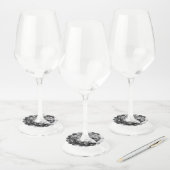 Grizzly beer portret wijnglaslabel (Set)