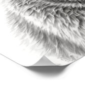 Grizzly Beer Portret zwart wit Poster (Hoek)