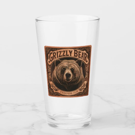 Grizzly Beer Preppers Club Glas (Voorkant)