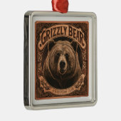 Grizzly Beer Preppers Club Metalen Ornament (Rechts)