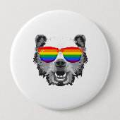 Grizzly Beer Pride Ronde Button 4,0 Cm (Voorkant)