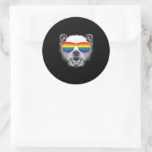 Grizzly Beer Pride Ronde Sticker (Tas)