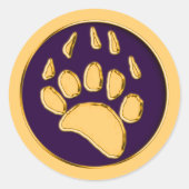 GRIZZLY BEER PRINT RONDE STICKER (Voorkant)