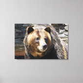 Grizzly Beer profiel verpakt canvas print (Voorkant)
