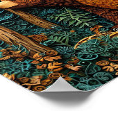 🐻 Grizzly Beer Quilling Papier Kunst Gedetailleer Poster (Hoek)