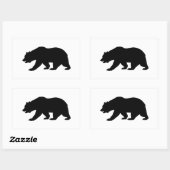 Grizzly Beer Rechthoekige Sticker (Vel)
