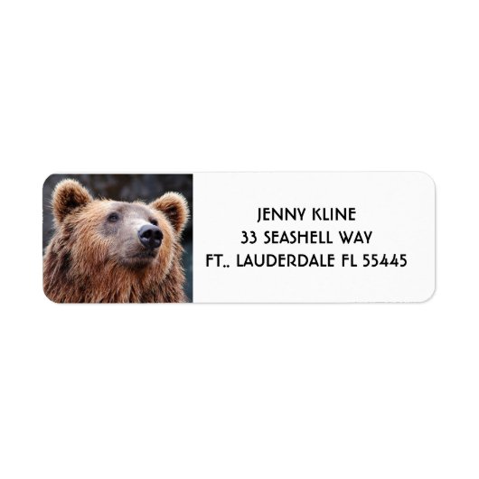 GRIZZLY BEER Return Address Labels (Voorkant)
