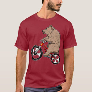 Grizzly Beer Rijden op een BMX Bike Motorcross T-shirt
