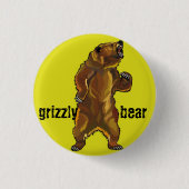 grizzly beer ronde button 3,2 cm (Voorkant)